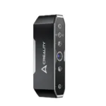 Le scanner 3D Creality CR-Scan Otter de couleur noire, avec sa façade technique affichant plusieurs capteurs optiques et le logo Creality visible sur le flanc.