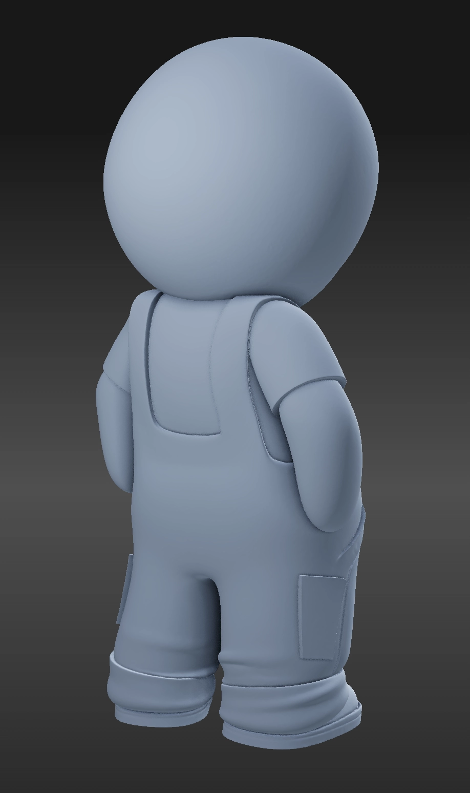 Test complet de Hitem3D 1.5 4 Modèle 3D d'une mascotte vue de dos